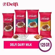 DELFI DAIRY MILK 125GR, DELFI ALMOND CHOCOLATE, DELFI DAIRY MILK CASHEW CASHEW CASHEW 125 GRAM