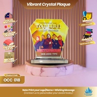 OCC 018 AWARD CRYSTAL PLAQUE