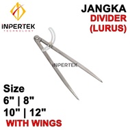 Jangka Besi 6" Jangka Lurus Jangka Bubut 6 Wing Compass Caliper 6 Inch
