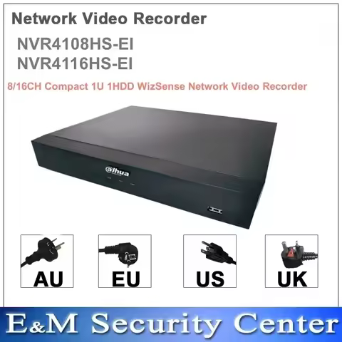 Original NVR4108HS-EI NVR4116HS-EI 8CH 16CH Compact 1U 1HDD WizSense Network Video Recorder
