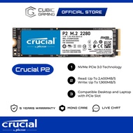 Crucial P2 / P3 Plus NVMe PCIe M.2 2280 Internal SSD Desktop/Laptop SSD Storage 3D NAND (250GB/500GB