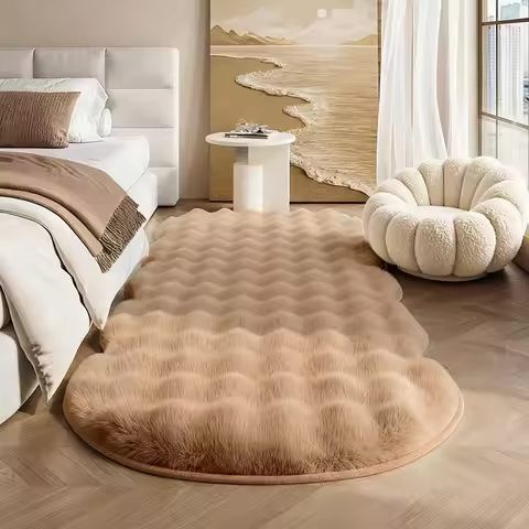 Non-slip Bathroom Carpet Absorbent Quick-dry Flannel Mat for Shower Room Toilet Entrance Home Decor 