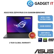 ASUS ROG ZEPHYRUS G16 GU605M-IQR003WO GAMING LAPTOP (U9-185H,32GB DDR5X,1TB SSD,16"2.5K,240Hz,RTX407