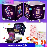 XU HOME Anniversary Exploding Confetti Surprise Card Party Decorations Cards Surprise Gift Box Explosion Box Surprise Jumping Box Creative Bounce Box Valentine's Day