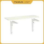 SWITZERLAND Multipurpose wall shelf, white and white 59x20cm