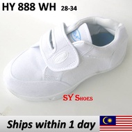 (SY Shoes) Kid White Primary School Shoes/Kasut Sekolah Rendah (HY 888 WH)