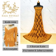 Code 5198 - Cord Lace Brocade Panel Fabric - Grade B - Length 2.7 m Width 1.5 m - Material for weddi