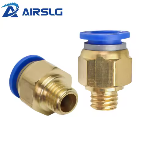 10pcs/lot PC4 6 8 10 -M6 M8x1 M8x1.25 M10x1 M10X1.5 M12X1.75 M16x2 Pneumatic Connector Trachea Quick