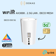 TP-Link Deco X50 5G / NX510V SIM Mesh Modem Router WiFi 6 AX3000 4G/3G Compatible 2.5 Gigabit Sub-6G