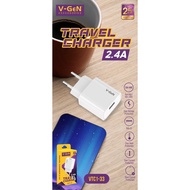 TimeToGo- Adapter Charger V-Gen Vtc1-33 2.4A 1 Port Usb Travel Charger Vgen