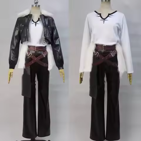 Fantasy FFVII 7 Squall Leonhart Cospaly Costume Omens Uniform Outfit Halloween Suit