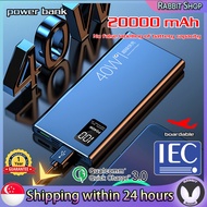 【SG Ready Stock】PD 40W Super Fast Charge Powerbank 20000mAh Powerbank Flash Charge Power Bank Qc3.0 Power Bank 充电宝 IEC
