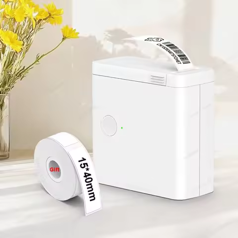 Adhesive Label Printer D12 Mini Portable Bluetooth Label Maker Similar to Marklife P15 D30 D11 D110 
