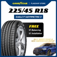 Goodyear 225/45R18 Eagle F1 Asymmetric 3 *RSC ROF Tyre (Worry Free Assurance) - BMW 3 series M Sport