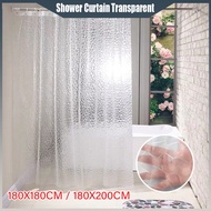 Shower Curtain Transparent Waterproof Curtain With Hook PEVA Plastic Curtain Kitchen Curtain 180X180