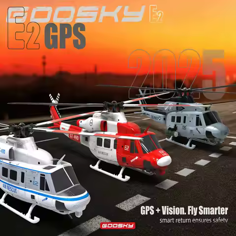 GOOSKY E2 Helicopter 1:35 8CH New Smart Drone Brushless Model Aircraft GPS Positioning One-Key Retur