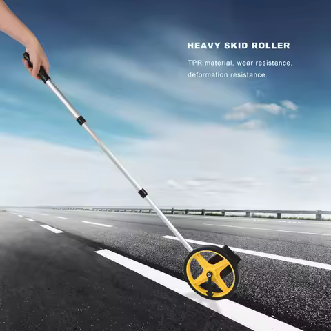 Portable Measuring Wheel 0~9999.9m Distance Measuring Roller for Multiple Purpose Handheld Mechanica