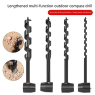 fol Multi-Purpose Black Steel Auger Bit Extension Hand Drill for Wilderness Survival