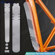 【OMALL】 2Pcs Clear PVC Bicycle Down Tube Frame Protective Film Scratch Impact Wear-Resistant Invisib