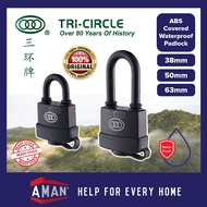 TRI-CIRCLE Heavy Duty Weatherproof Padlock Weather Resistant Padlock Door Lock Safety Locks Mangga Pintu Outdoor 锁头