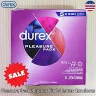 60% Sale!!! สินค้า EXP.10/25 Durex® Pleasure Pack Regular Fit 24/42 ถุงยางอนามัย น้ำยางธรรมชาติ 4 ชน