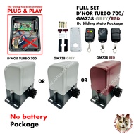 GM738 DNOR TURBO 700 FULL SET WITHOUT GEAR RACK (COUNTER, NYLON GEAR) DC SLIDING MOTOR E8 E1200 DNOR