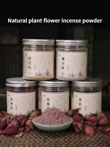 50g Natural Plant Incense Powder Rose/jasmine/lavender Handmade Thread/tray/tower/seal/electronic In