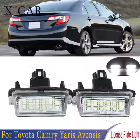 X-CAR LED Number License Light For Toyota Camry 50 Yaris Plate Lights Number For Peugeot For Citroen