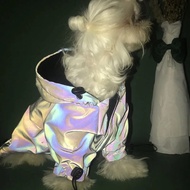เสื้อโค้ทผ้าฝ้ายหนาสำหรับสุนัขเสื้อผ้าสุนัขลายสะท้อนแสงสำหรับฤดูใบไม้ร่วง/ฤดูหนาว