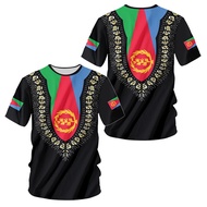 Eritrean Flag 3d Printed Summer Men'S Vintage T-Shirt Casual Fun Personality Trend Sports Quick Dryi