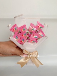 BUKET MINI PERMEN YUPI STRAWBERRY KISBUKET MINI/BUKET YUPI/BUKET MURAH/BUKET LOVE/BUKET HADIAH