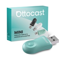 【公式】OTTOCAST オットキャスト Mini 2025最新 ワイヤレスCarPlay/Android Autoアダプター ミニ 純正有線CarPlay/Android Auto対応車専用 Blu