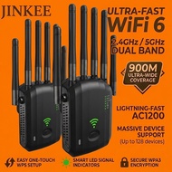 5G WiFi Extender WiFi Signal Booster WiFi Repeater Dual-Band WiFi Extender Long-Range WiFi Extender