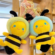 QrhYK Bee Plush Keychain Cartoon Little Bee Shape Bee Doll Bag Pendant Cute Creative Plush Animal Bee Keyring new