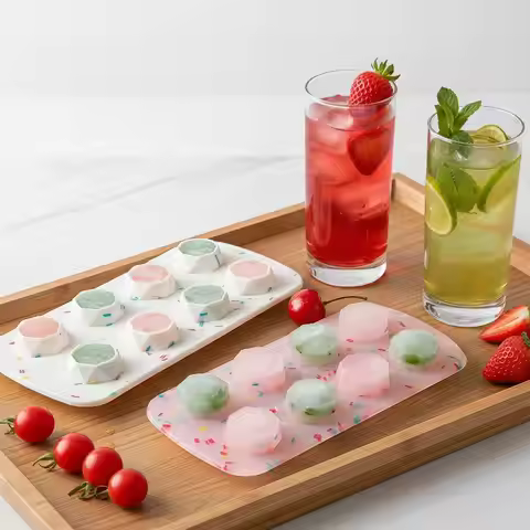 1Pcs Mold Star Heart Shape Chocolate Candy Molds Silicone Trays For Refrigeration Beverage Vodka Coc