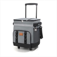 48QT Insulated Rolling Cooler with Wheels — Soft Leakproof Ice Chest for Camping, Beach, Travel & Ou