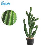 FunsLane 32 Inch Artificial Cactus Plant With Planter Faux Desert Cacti Fake Cactus Fake Floor Plant