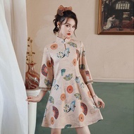 dress cny korean plus size muslimah dresses batik floral girl french dinner chinese pink bridesmaid 