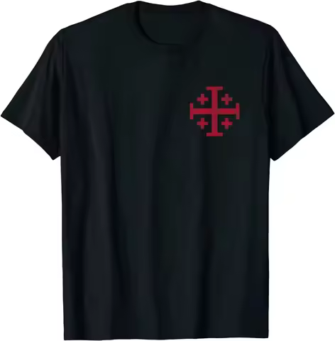 2025 Knight's Templar Jerusalem Cross Kingdom of Jerusalem Men T-Shirt Short Sleeve Casual 100% Cott