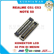 Lcd Connector Lcd Socket Lcd Connector Fpc Realme C51 C53 Note 50 40 Pin