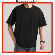 Oversized 280gsm Tshirt men women high quality Cotton Round Neck