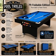 3-in-1 (Pool, Table tennis, Table) 7ft Foldable Billiard Pool Table