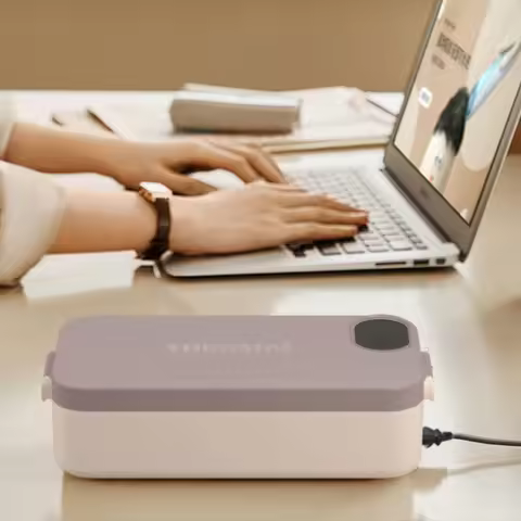 Lunch Box with Stainless Steel Liner Rechargeable Electric Lunch Box Heated Lunchbox Insulated Porta