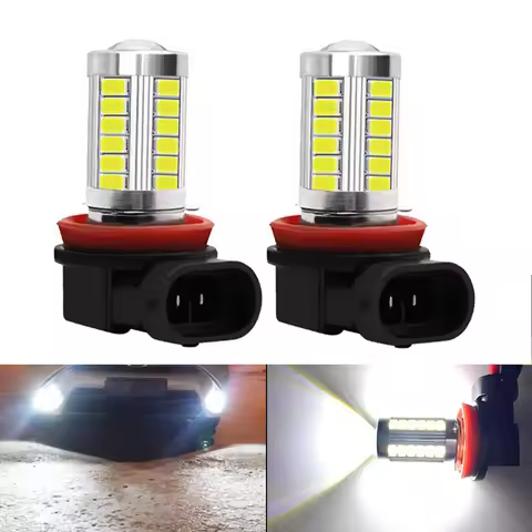 2pcs H8 H11 LED Bulbs Fog Lights for Hyundai i10 i20 i30 i40 ix20 ix35 ix55 accent tucson H100 H200 
