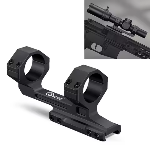 CVLIFE Cantilever Scope Mounts 34mm Tube Lightweight Compact Dual Ring Rifle Scopes Mount Offset Can