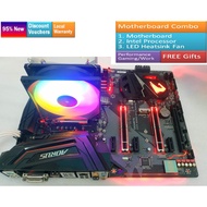 (95% New ) (100% Tested) DDR4 Gaming Combo Set Gigabyte/Asus Motherboard + Intel Xeon 8-Core CPU (be