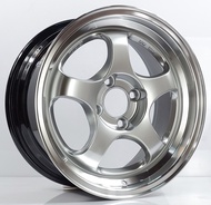 ล้อแม็กซ์ใหม่ S1R 4รู100 ET38 ไฮเปอร์ซิลเวอร์ขอบกระจก 7.5-15นิ้ว(21732)