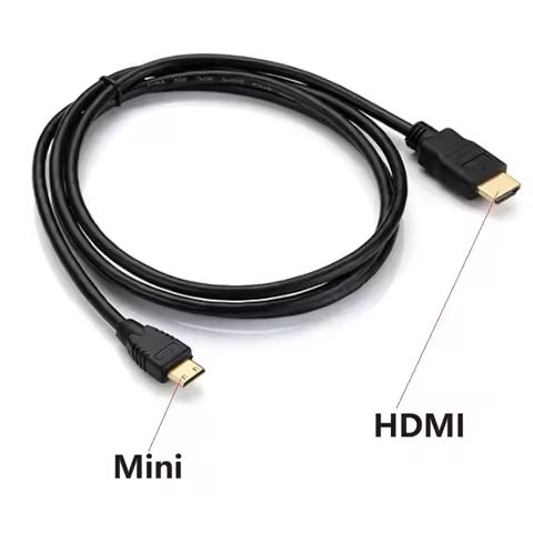 Mini HDMI-Compatible to HDMI Standard HDTV Connect Cable 1080p 3D Gold Plated Plug for Camera TV HDM