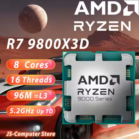 AMD R7 9800X3D Ryzen 7 9800X3D 8-Core 16-Thread 5.2GHz CPU Processor 4NM L3=96M 100-000001084 Socket