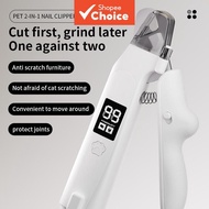 Pet Nail Clipper Grinder 2 In 1 Led Light Safety Guard Quiet Dogs. Cats​ dog trimmer for grooming ca